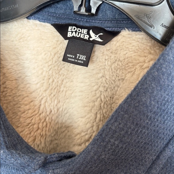 Eddie Bauer thermal sherpa lined snap closer shacket coat with pockets Tall 3xl - Picture 3 of 10